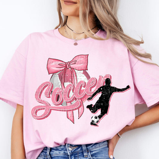 Soccer Bow w/ Silhouette Sub Print