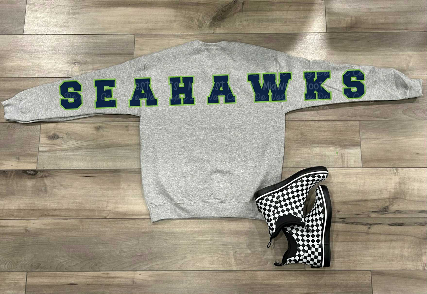 Se@hawks Oversized Arm Print Top
