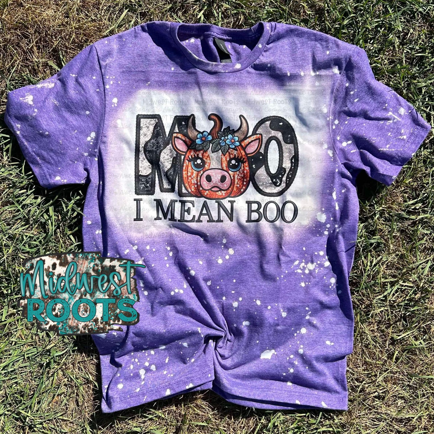 Moo I Mean Boo Bleached Top