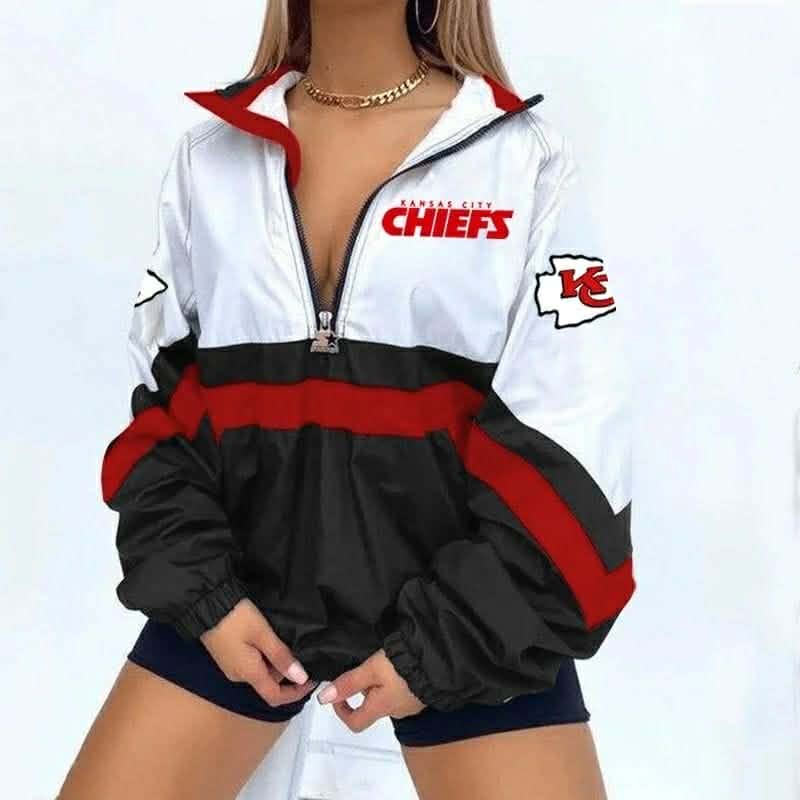 Pre Order Adult Quarter Zip Team Jacket Checkered Bottom