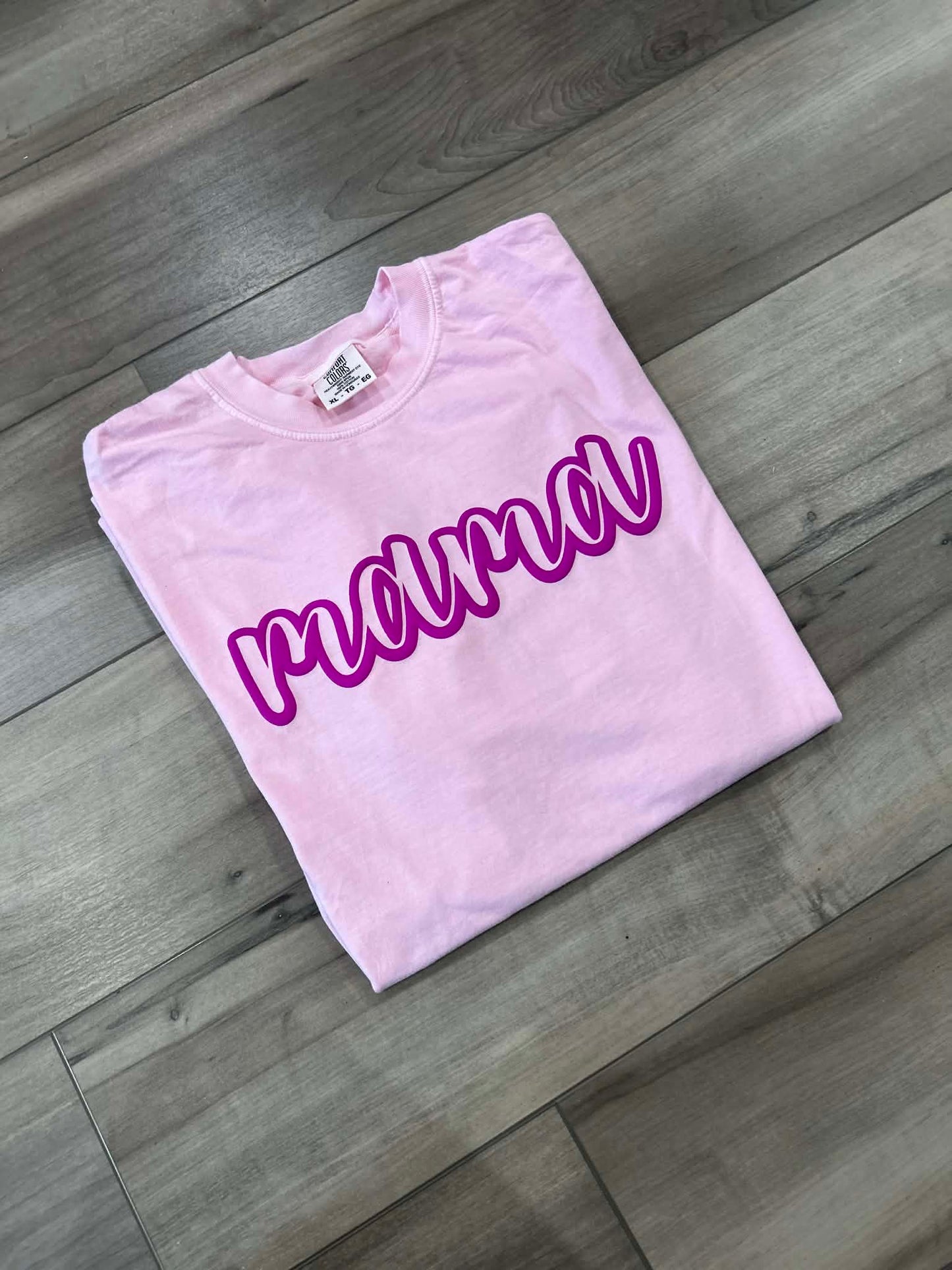 Mama Outline Puff Print Top