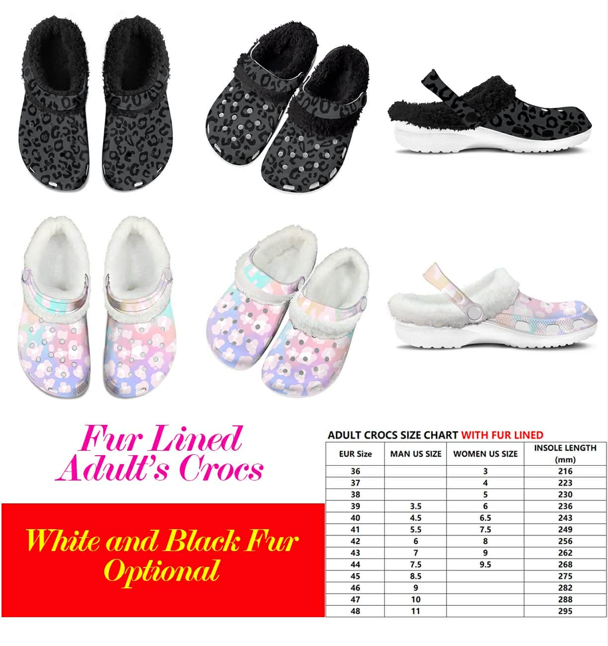 Pre Order Adult Patterned Clogs