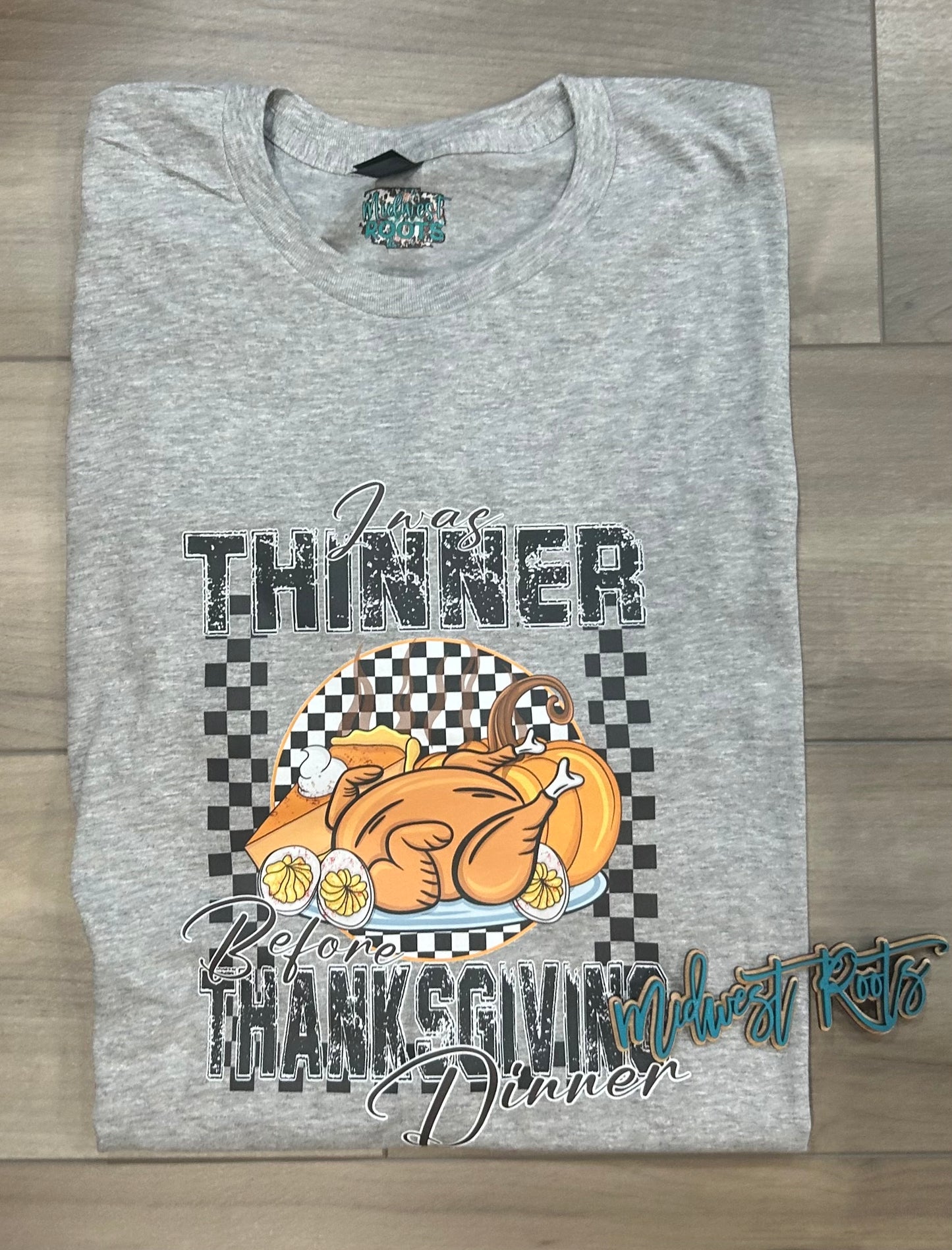 RTS Thinner Before Thanksgiving Dinner Top in Spory Grey