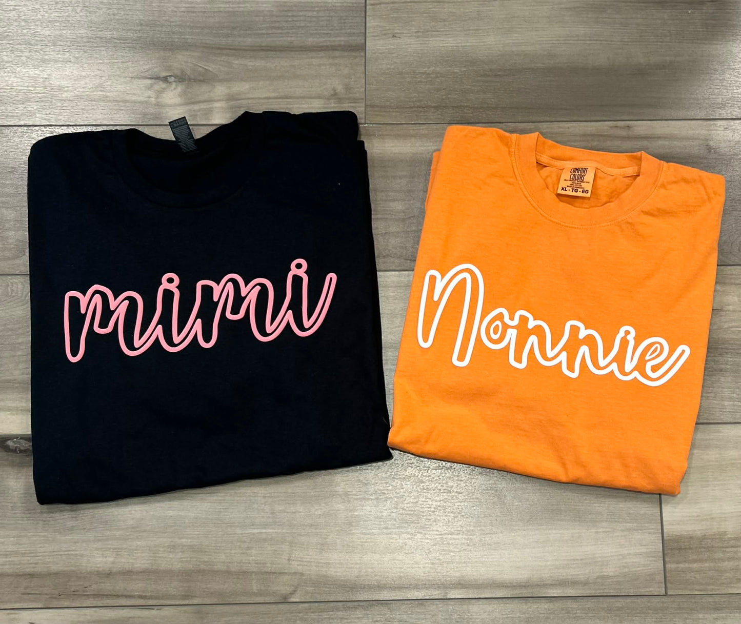 Custom Name Outline Puff Printed Top