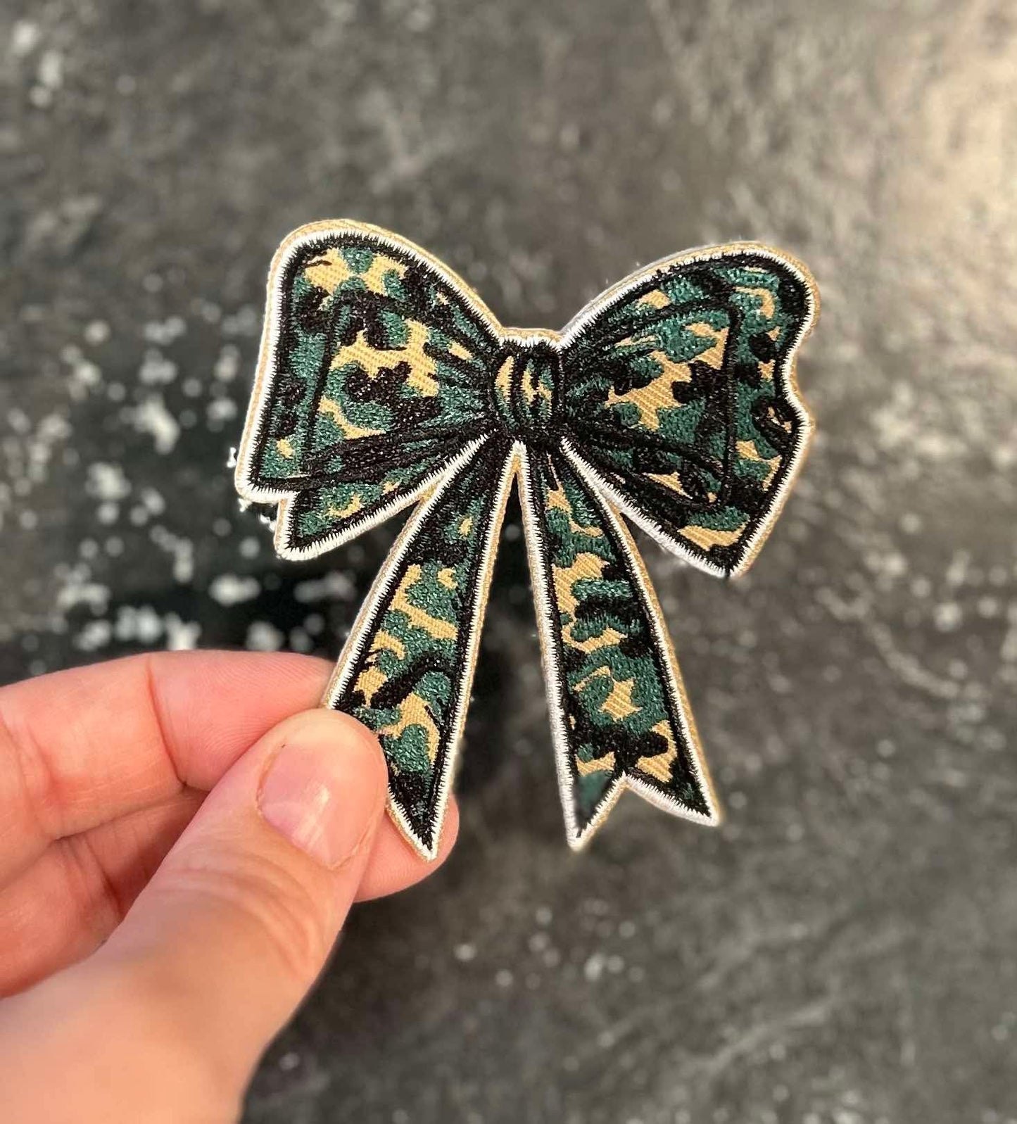 Camo Bow - Hat Patch
