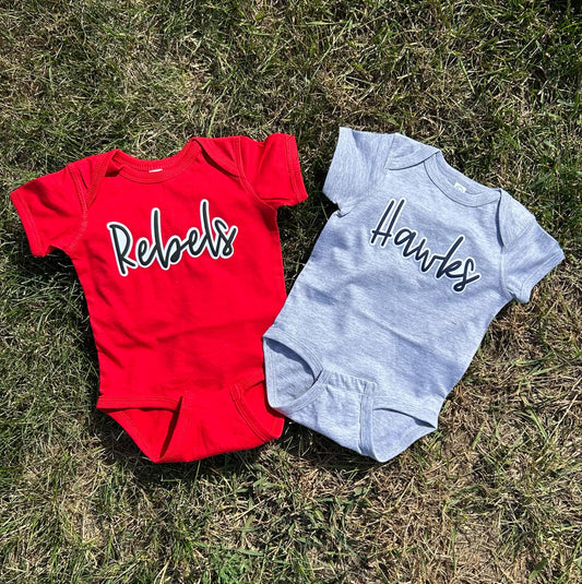 WS Completed Kids Metallic Puff Mascot Top