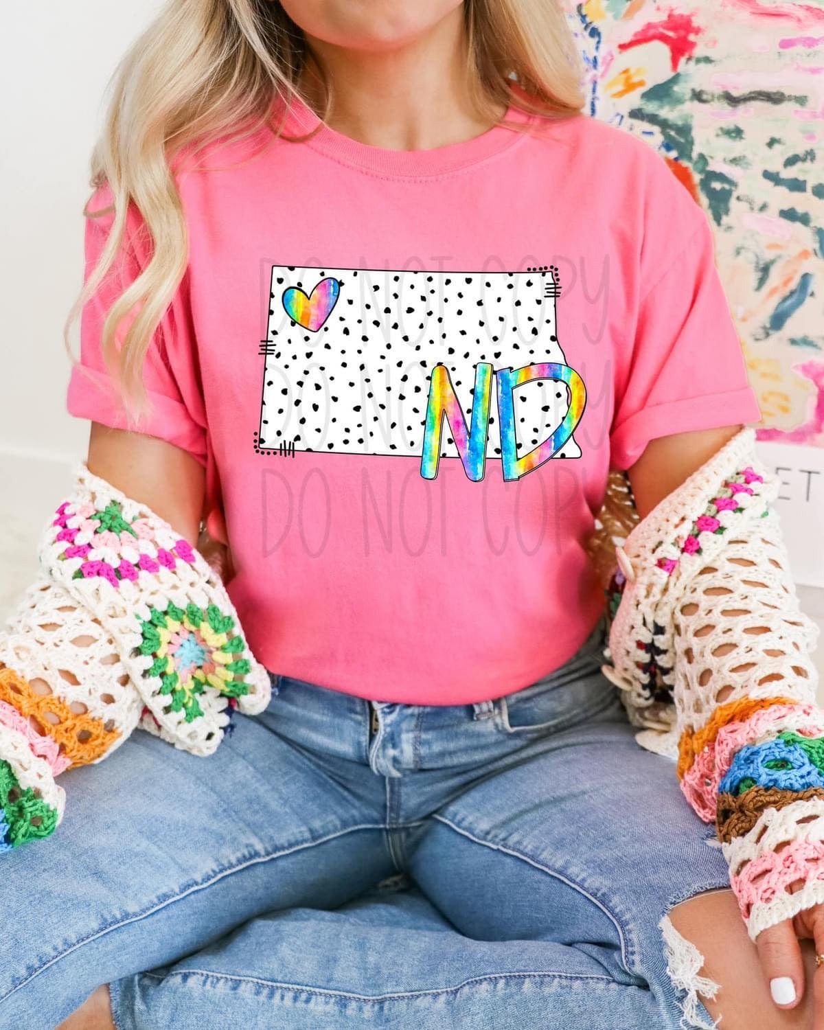 Dot & Rainbow State Tees Top