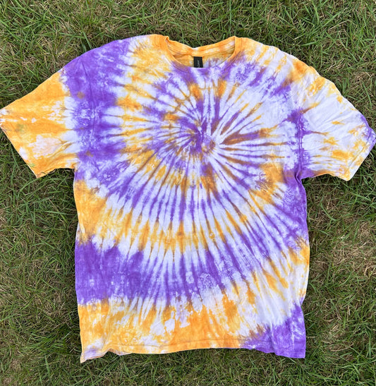 Blank Orange and Purple Tie Dye Top