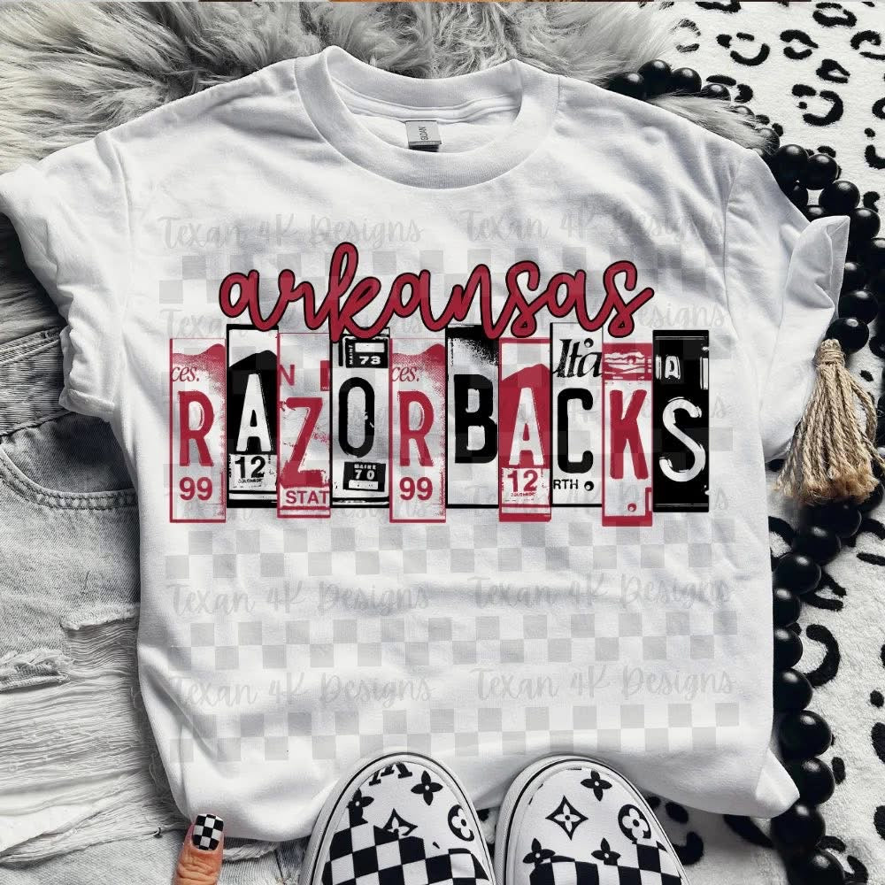 License Plate Baseball Team Top