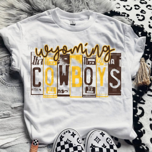 WS Completed Top License Plate Wyoming C0wb0y$