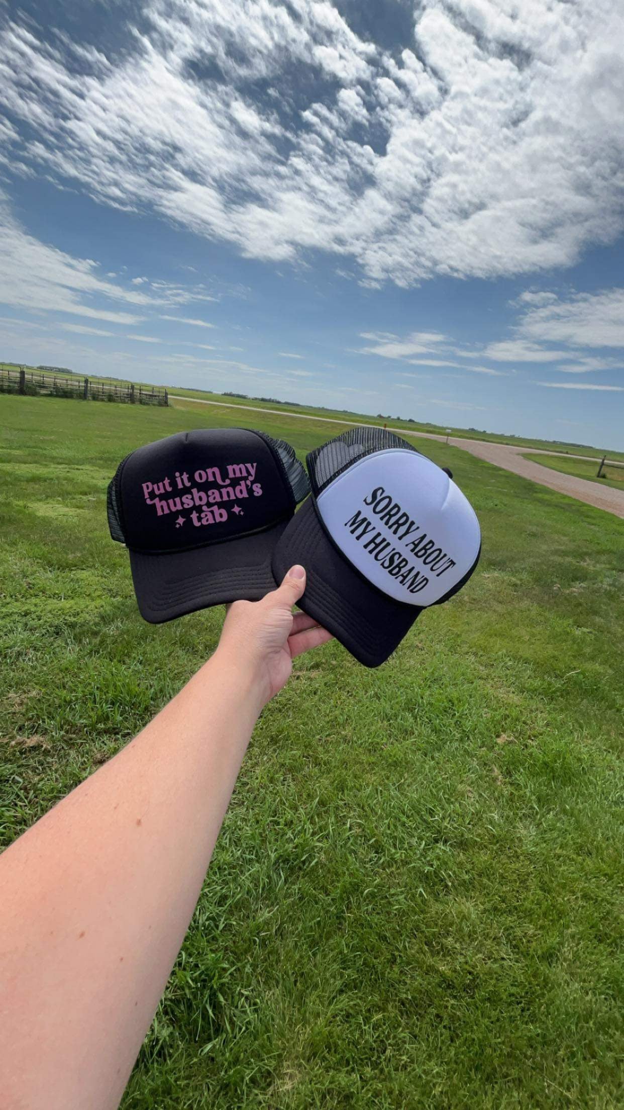 Put It On My Husbands Tab Foam Trucker Hat