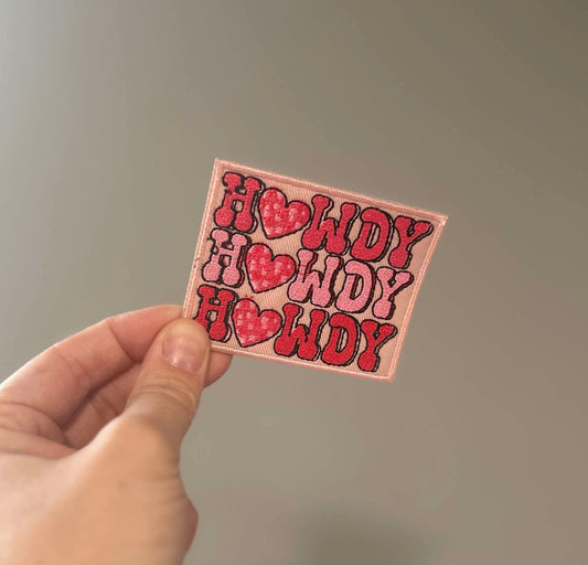 Howdy Heart Hat Patch