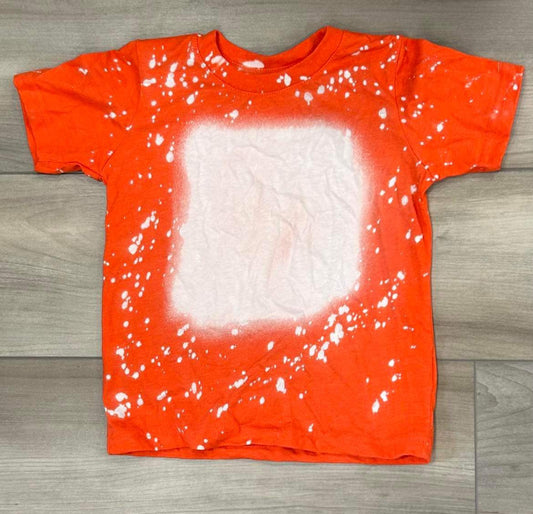 Blank Bleached Toddler Top in Orange