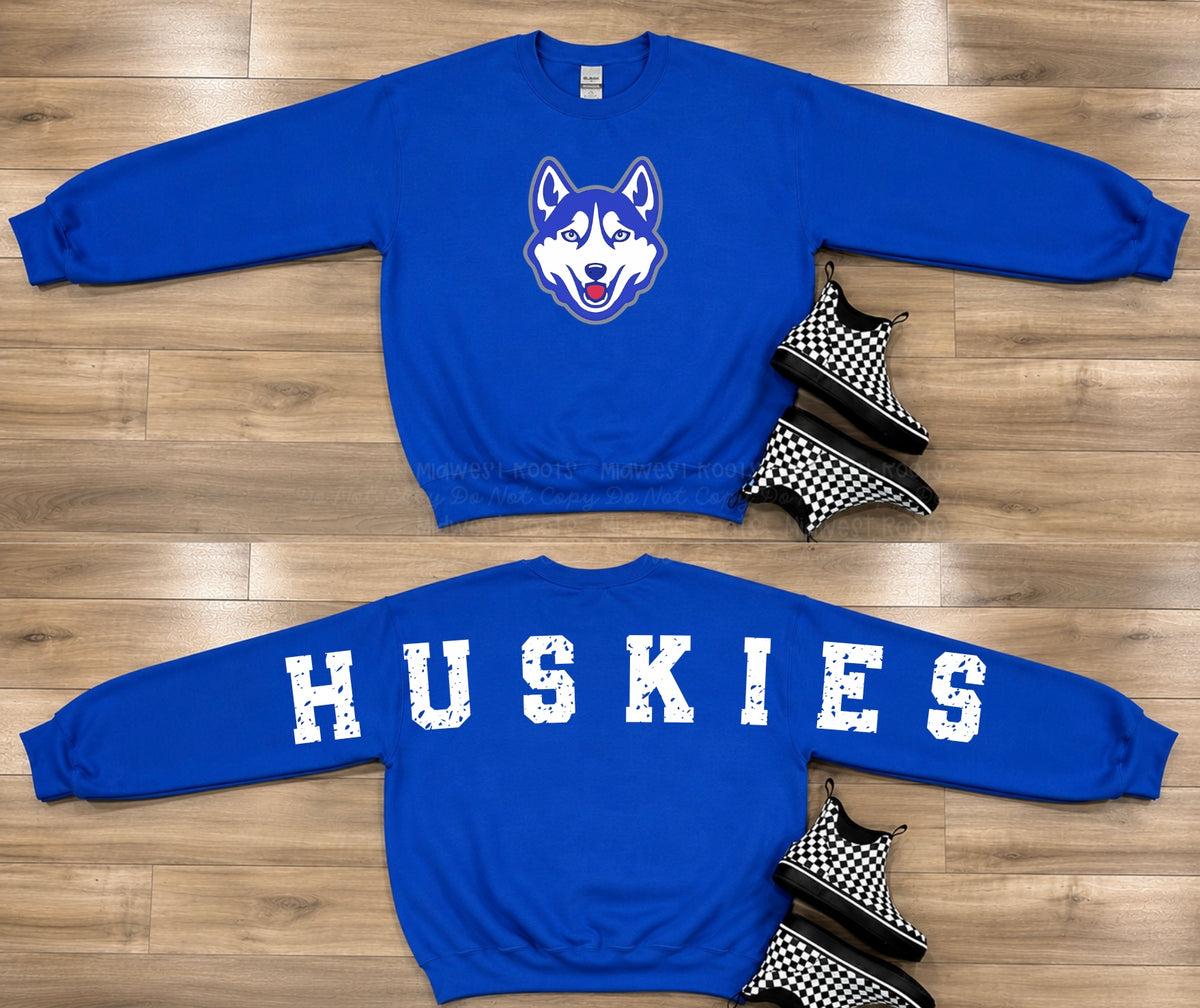 BE Huskies Oversized Arm Print Top