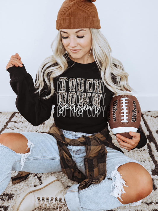 Touchdown Season Glitter Top