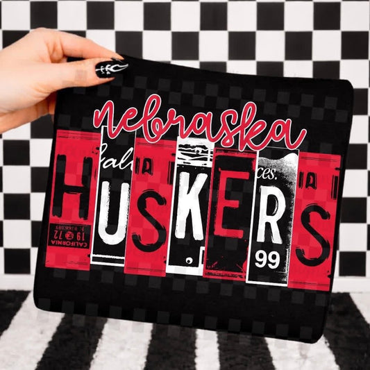 Nebraska Hu$ker$ License Plate Kids Top