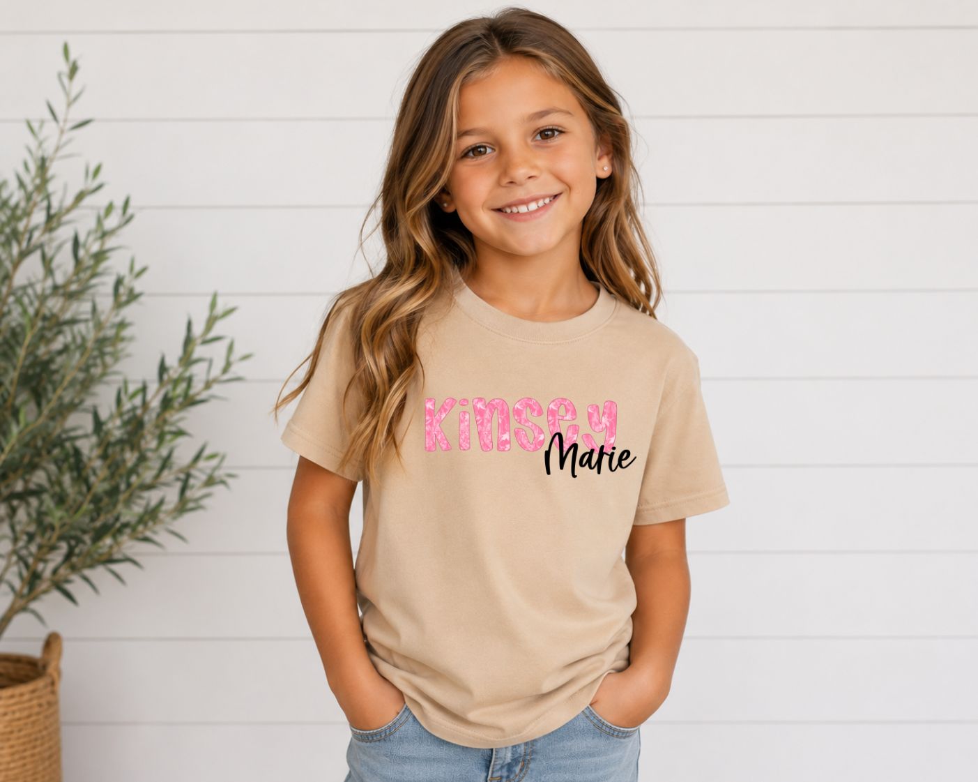 Custom Patterned Name Kids Top