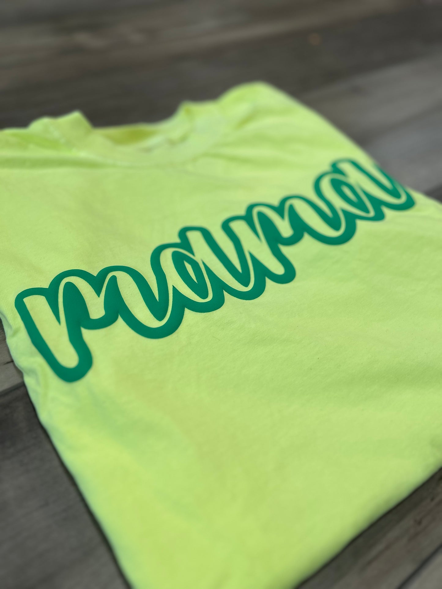 Mama Outline Puff Print Top