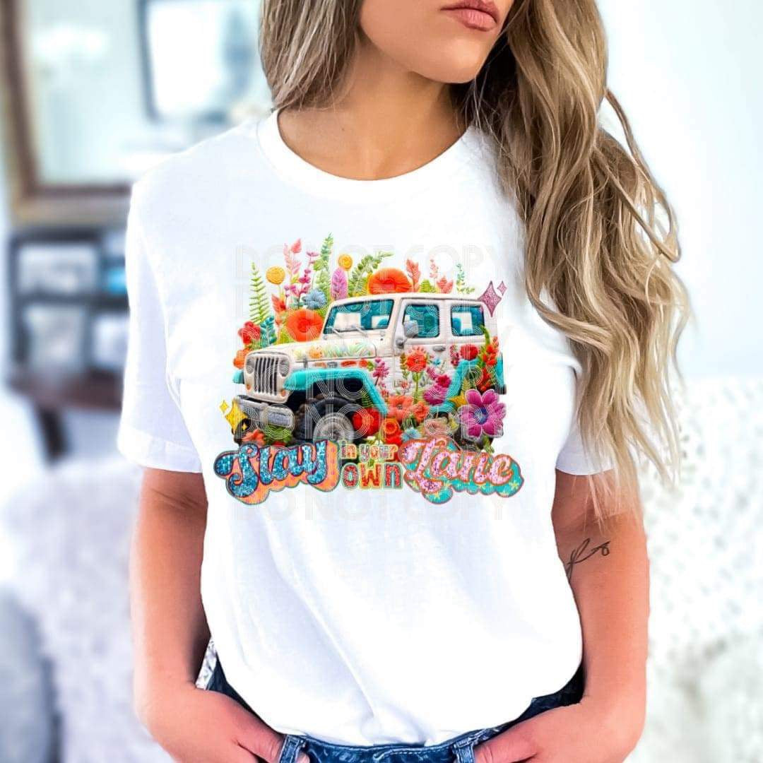 Stay In Your Own Lane Jeep Top