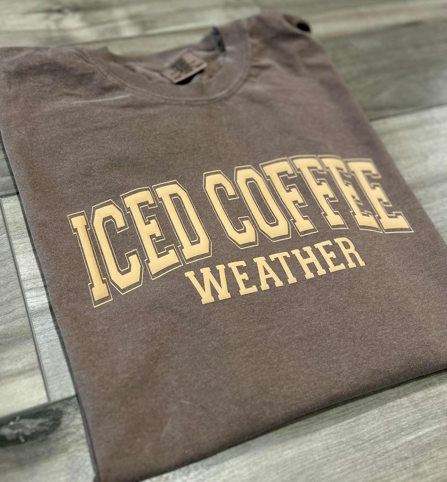 Iced Coffee Weather Puff Printed Top