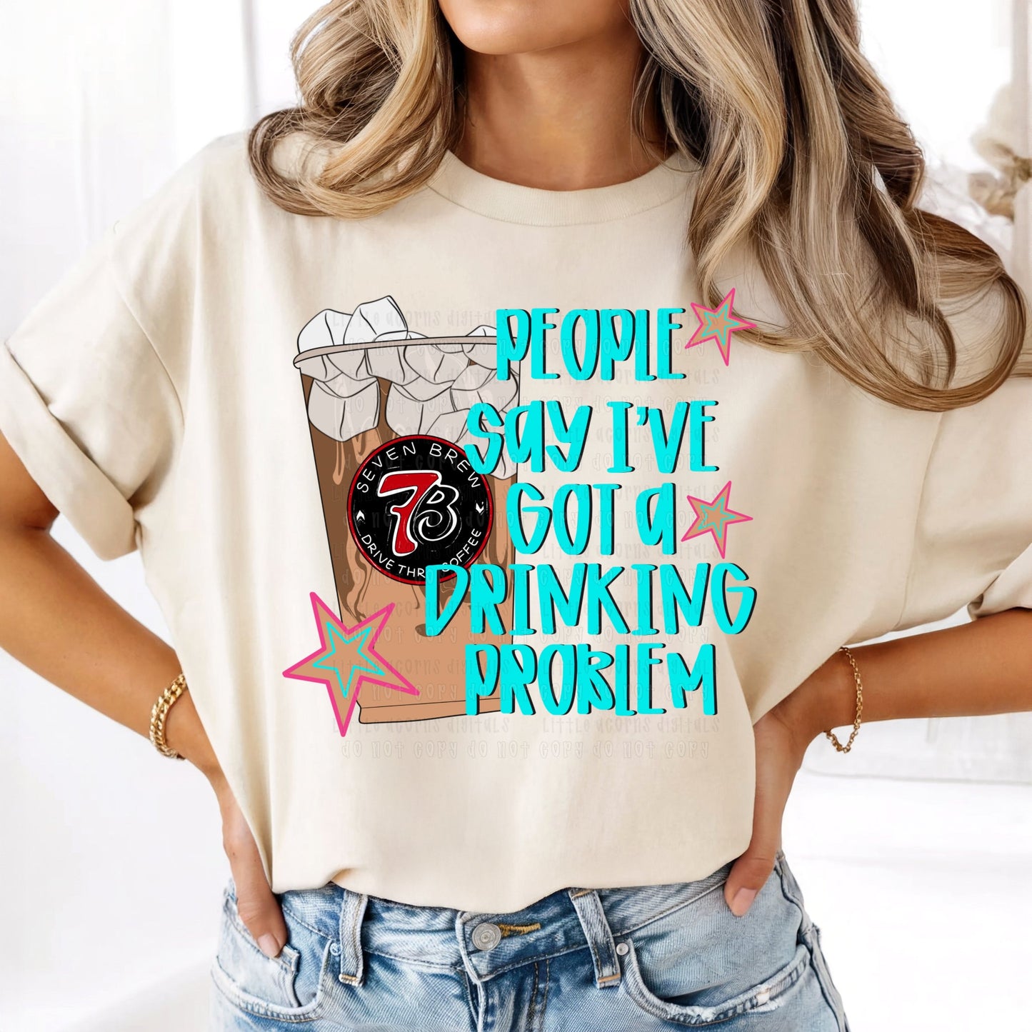 DTF Print - Drinkin Problem 7B Coffee