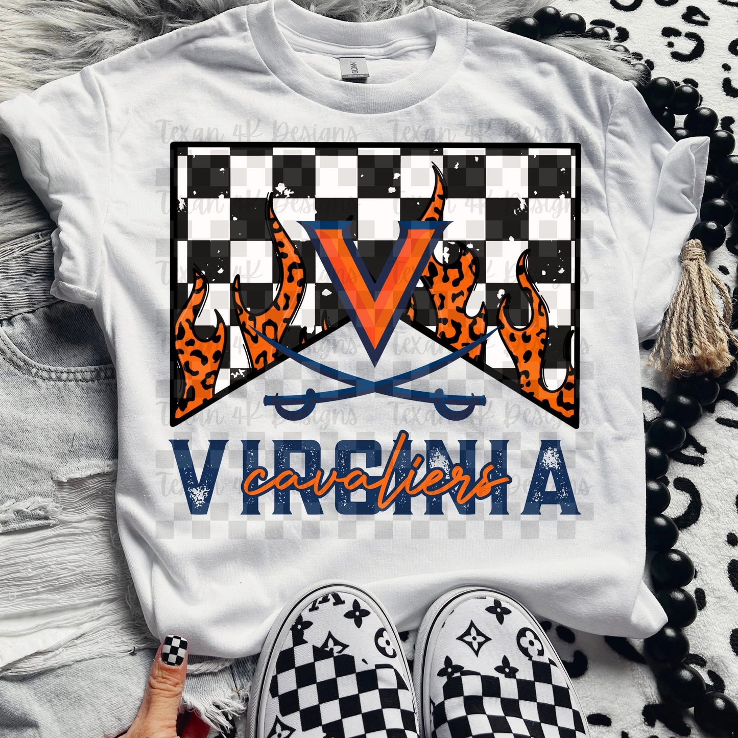 DTF Print - Leopard Flame - Top 32 College Teams