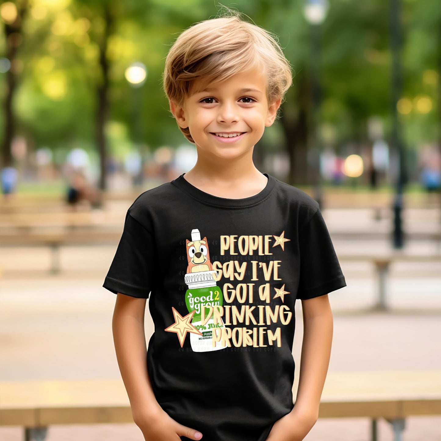 DTF Print - Drinkin Problem G2G Orange Dog