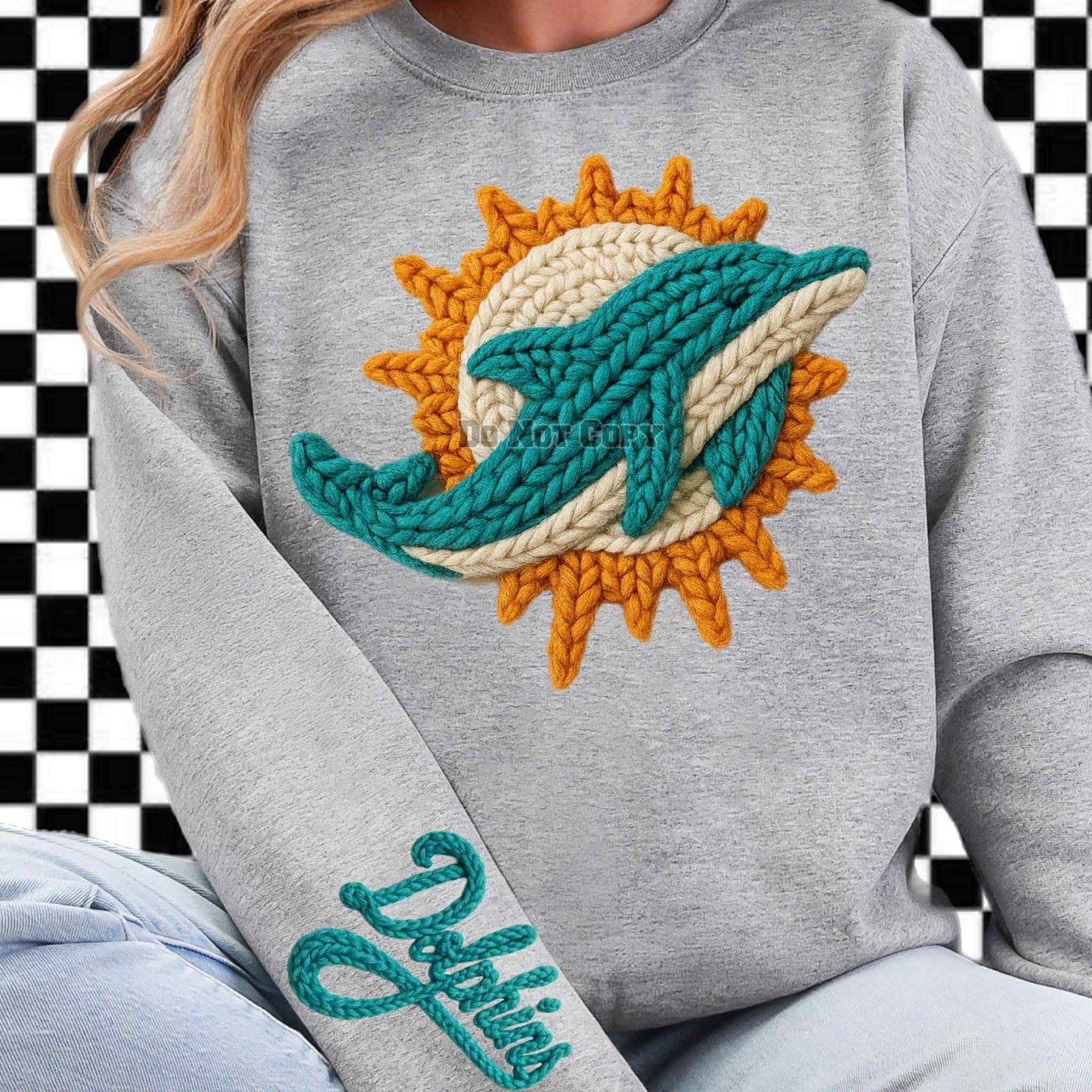 DTF Print- Faux Yarn D0lphins