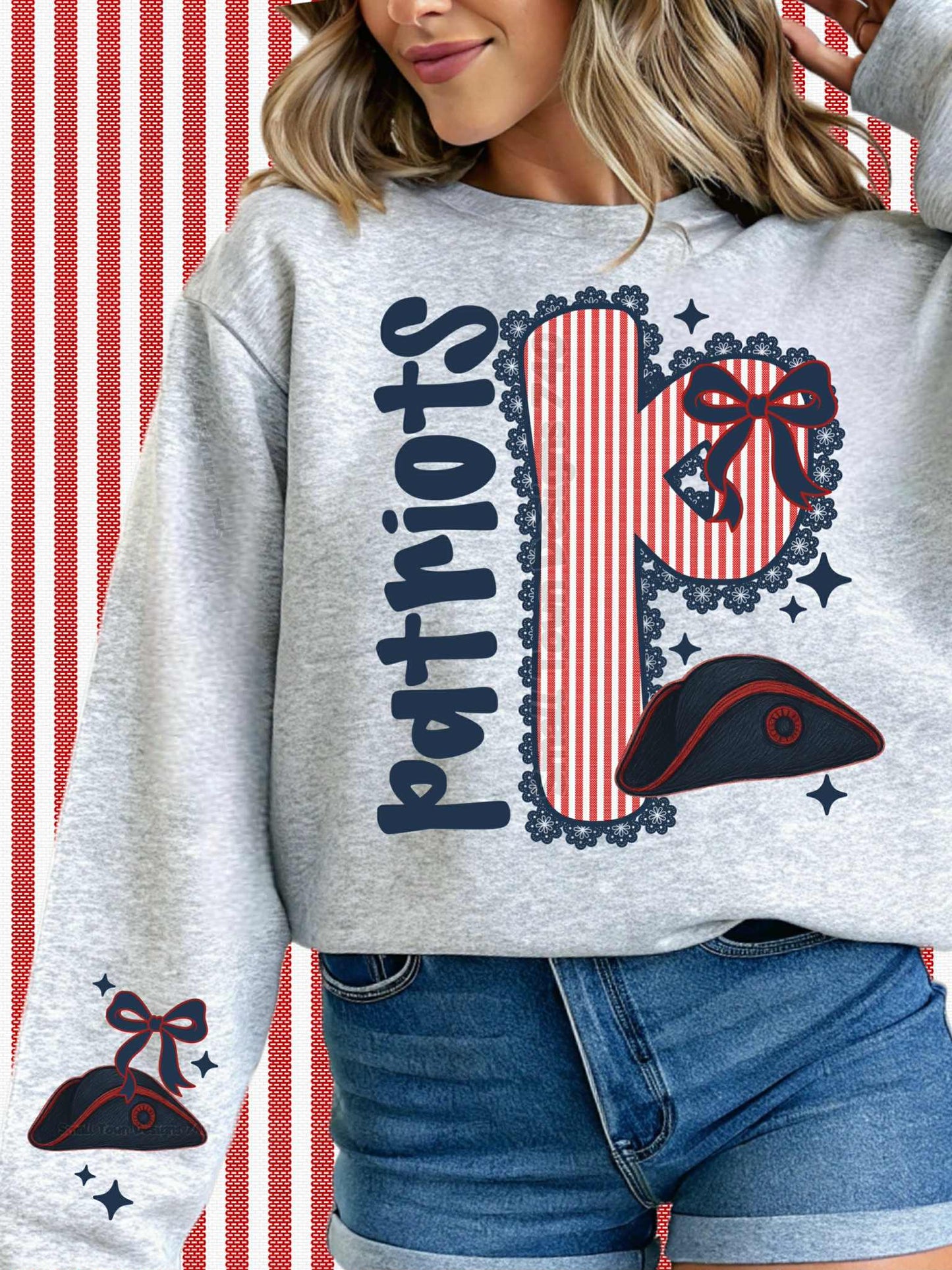 Patriots Seersucker Top