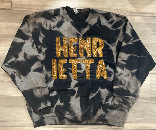 WS Completed Henrietta Bleached Sweatshirt in Black