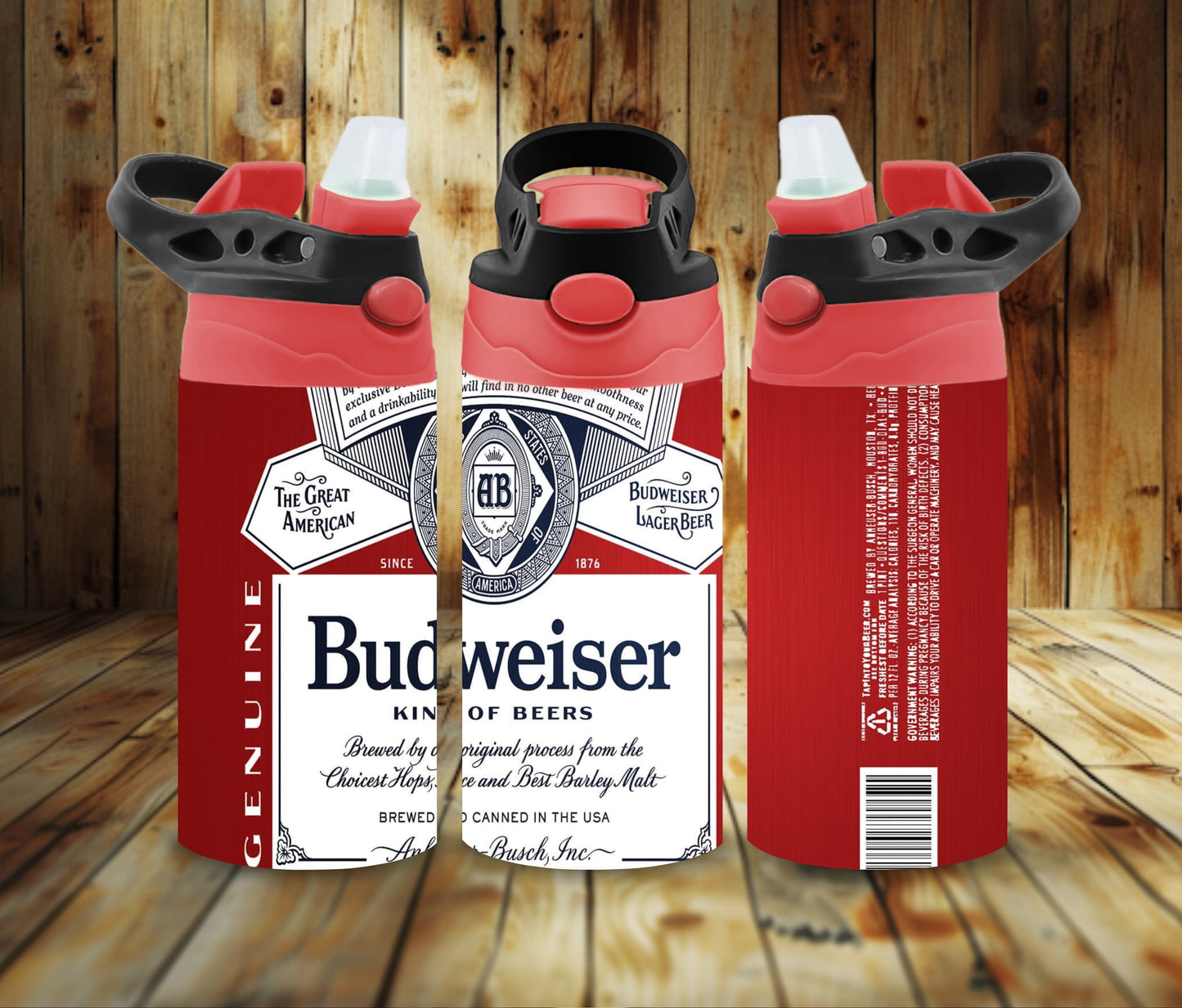 Alcoholic Beverage Kids Sippy or Waterbottle