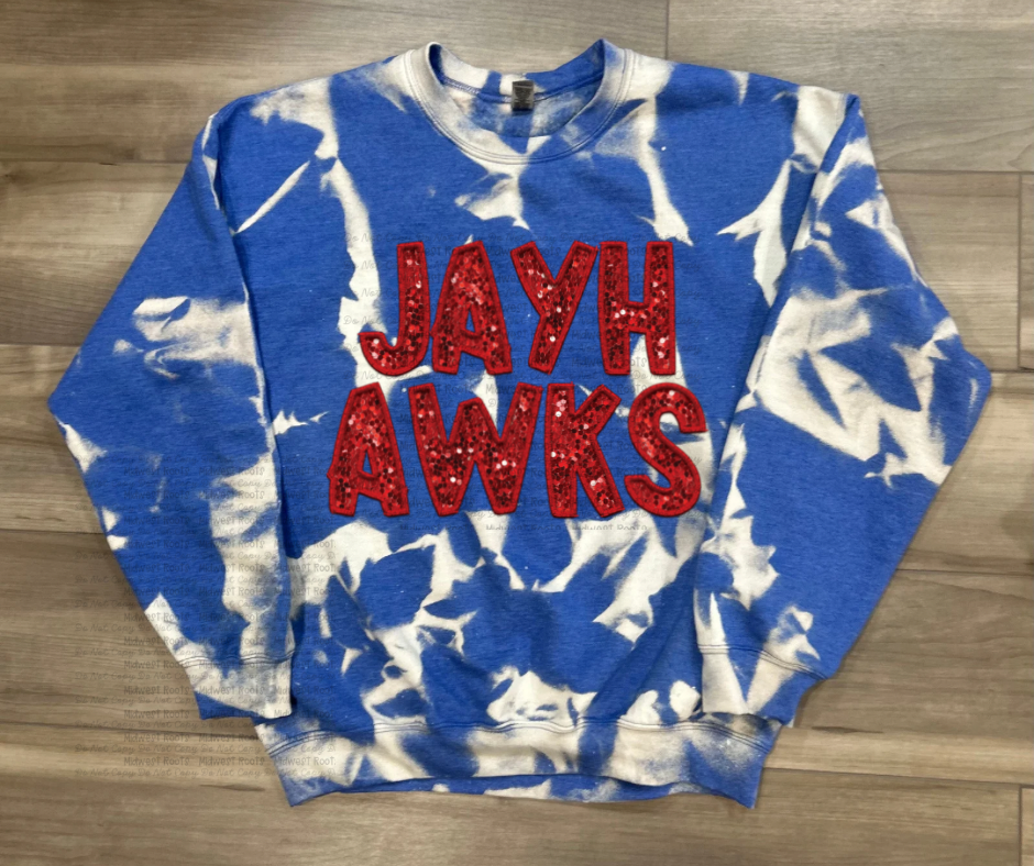 Custom Team Mascot Tie Dye Sweatshirt