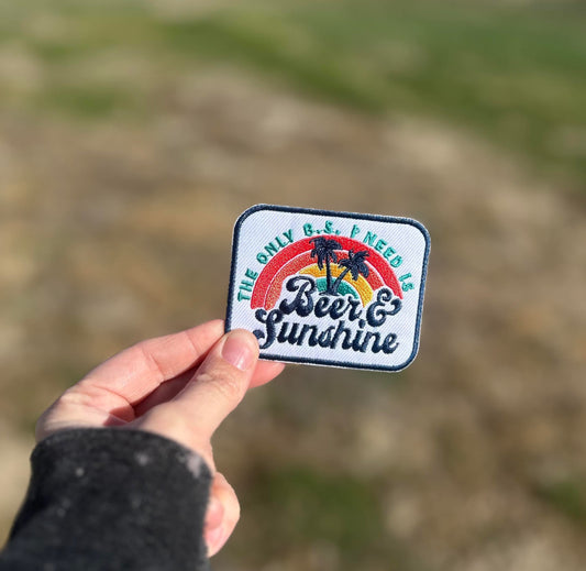 The Only BS I Need is Beer and Sunshine Hat Patch