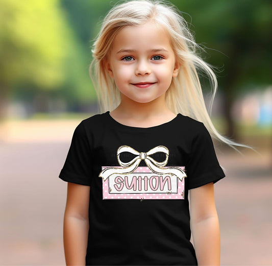 WS Completed Kids Top Valentine Bow Name