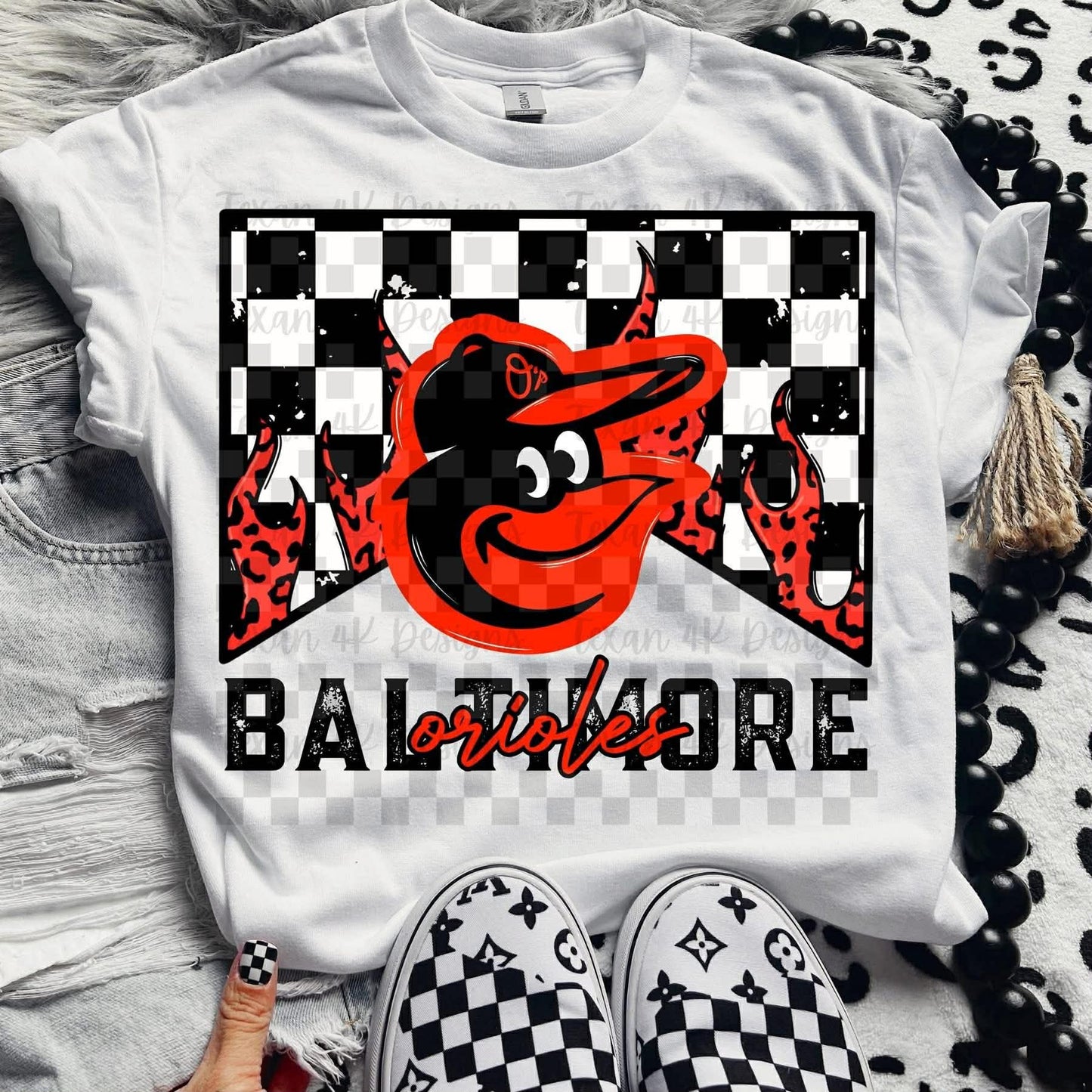 DTF Print - Flame Baseball Team