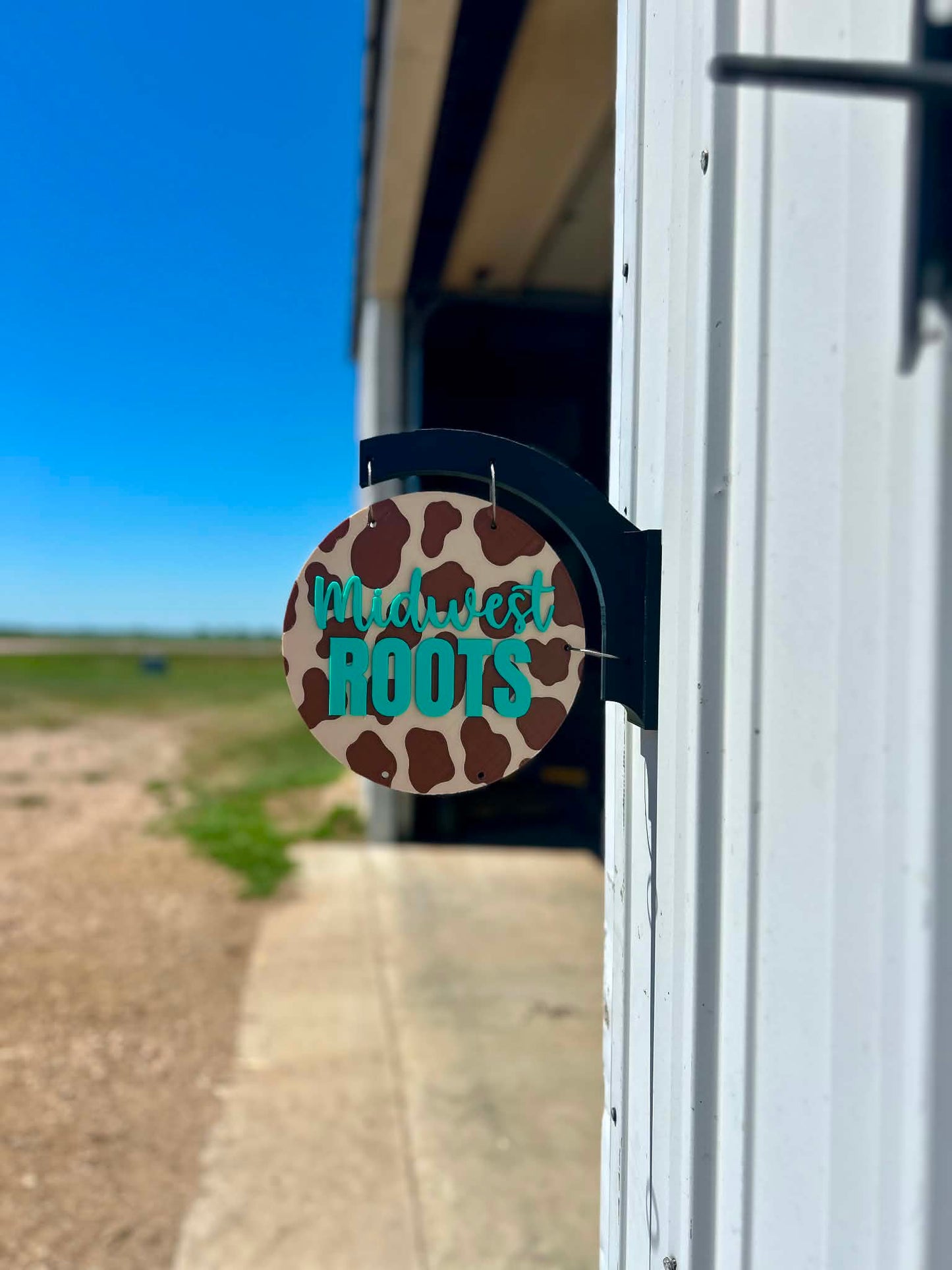 3D Printed Cow Print Backed Sign
