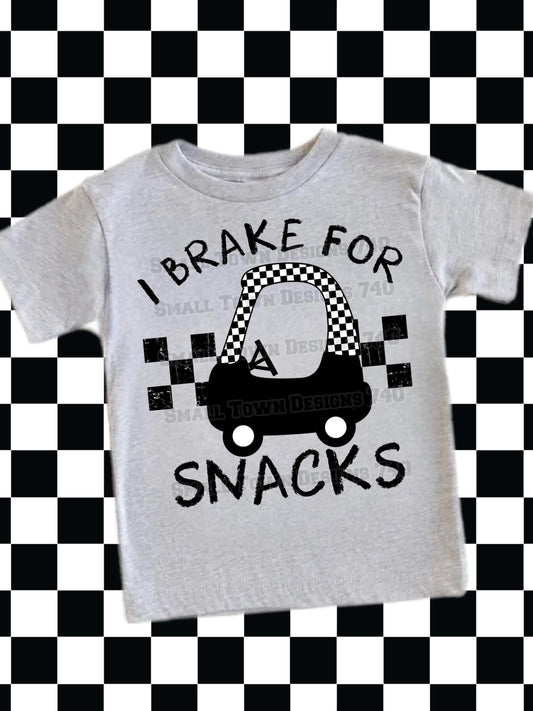 I Brake For Snacks Kids Top