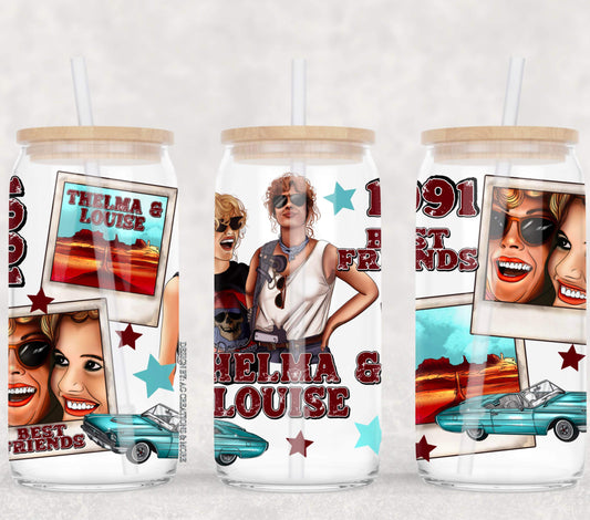 Thelm* & L*uise - 16oz glass can Sub Print