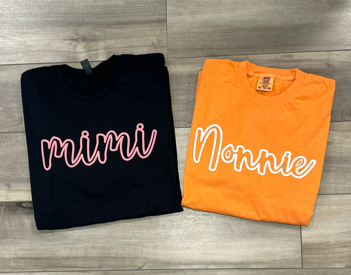 Custom Name Outline Puff Printed Top
