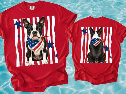 RWB Boston Terrier Top