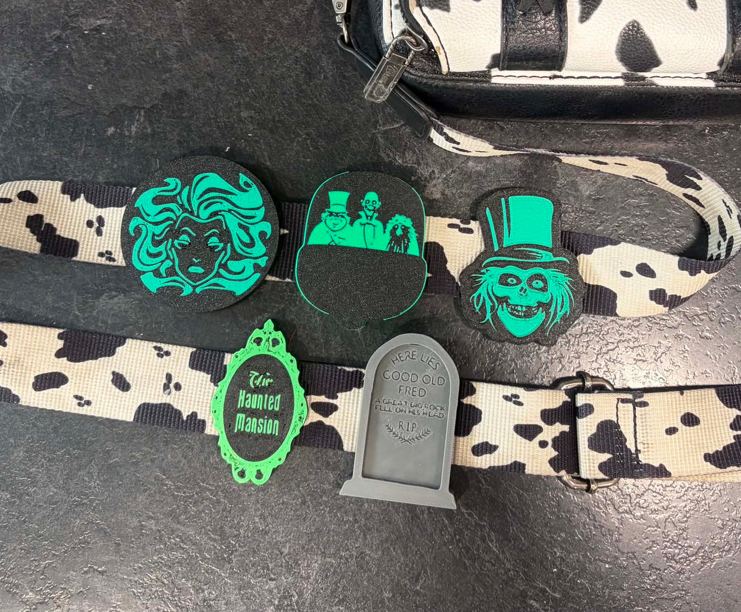 3D Printed Haunted M@nsion Bag Belt Charms