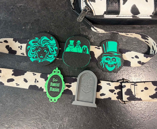 3D Printed Haunted M@nsion Bag Belt Charms