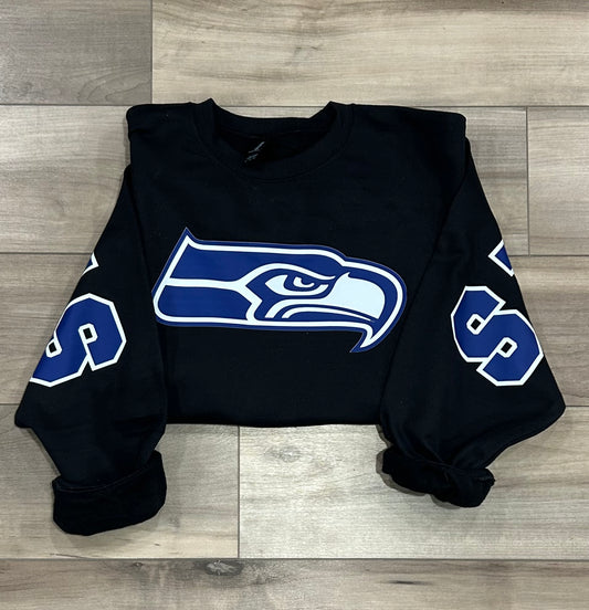 BEE Seahawks Oversized Arm Print Top