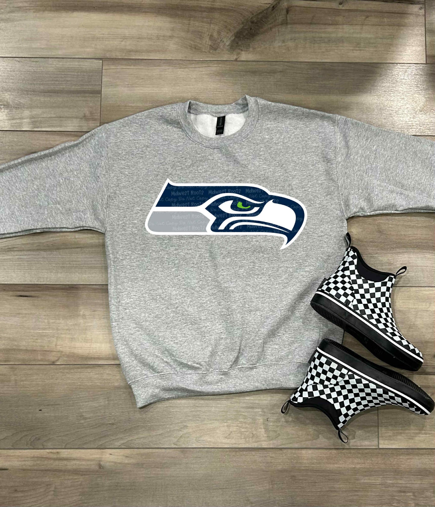 Se@hawks Oversized Arm Print Top