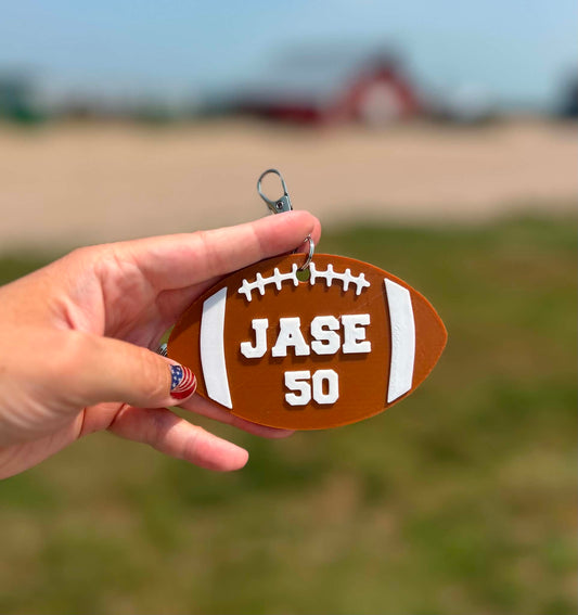 3D Printed Football Bag Tag