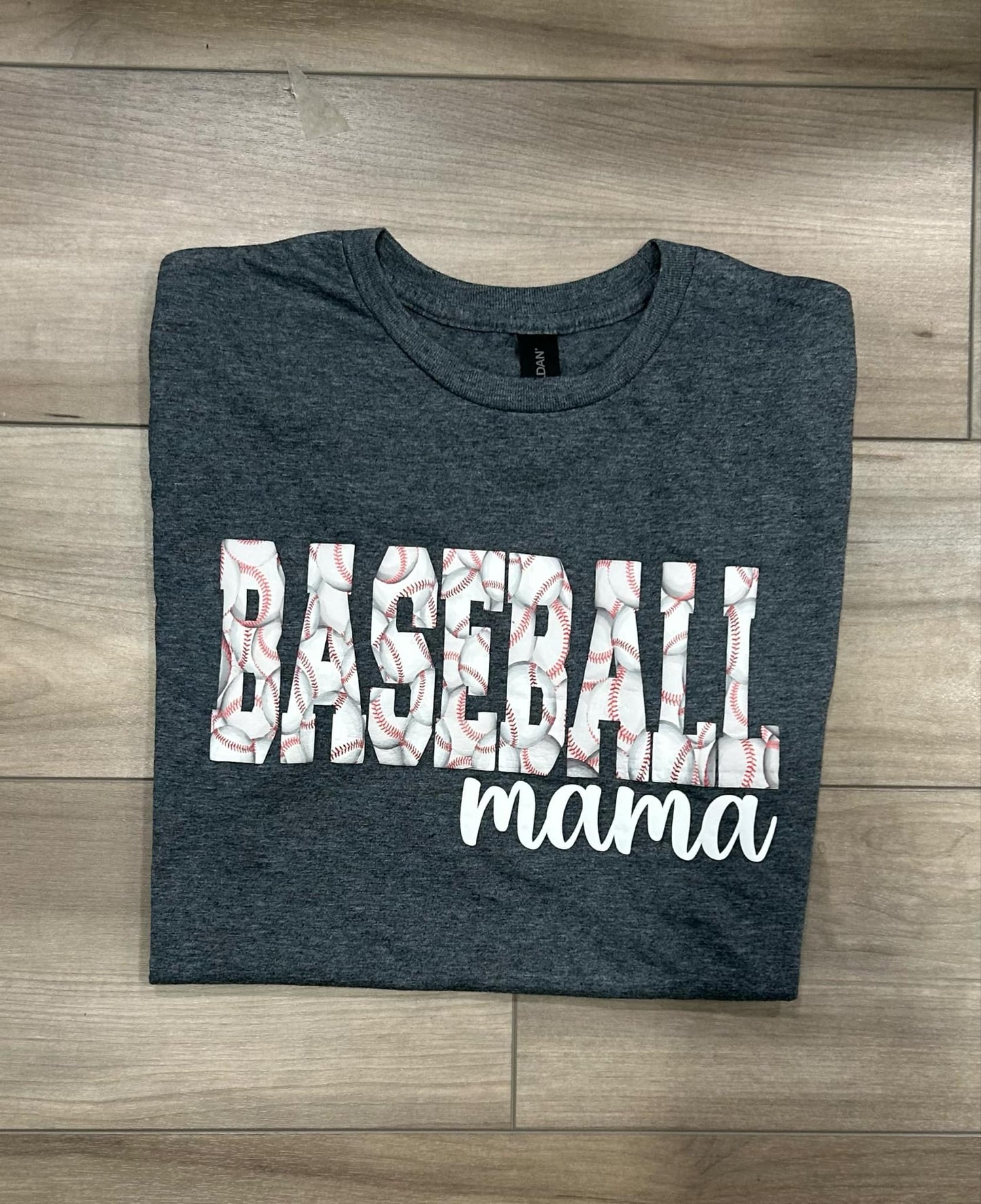 Baseball Mama Puff Printed Top