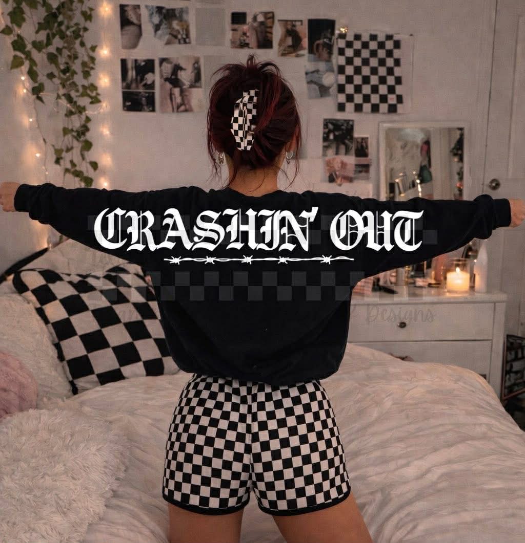 Crashing Out Oversized Arm Print Top