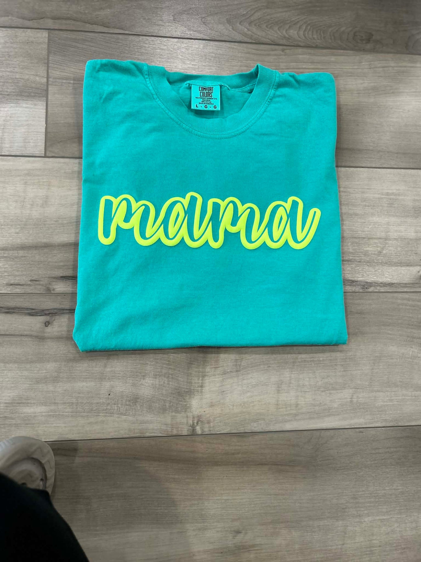 Mama Outline Puff Print Top