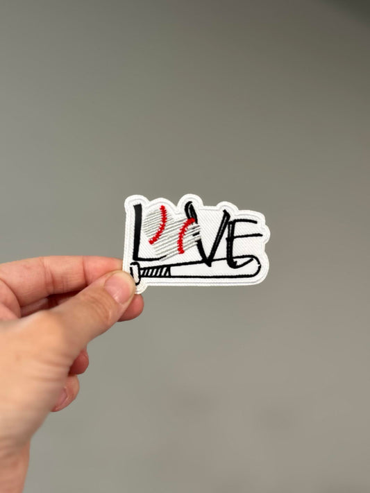 Baseball Love Hat Patch