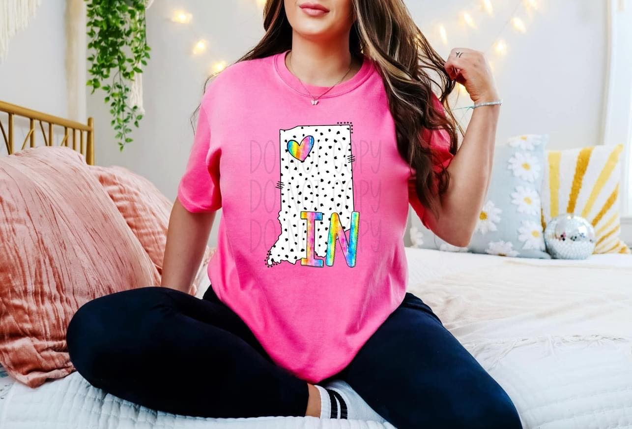 Dot & Rainbow State Tees Top